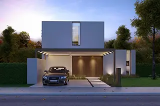 Cochera de lujo en su hogar, con un diseño elegante y prestigioso Cochera de lujo en su hogar, con un diseño elegante y prestigioso