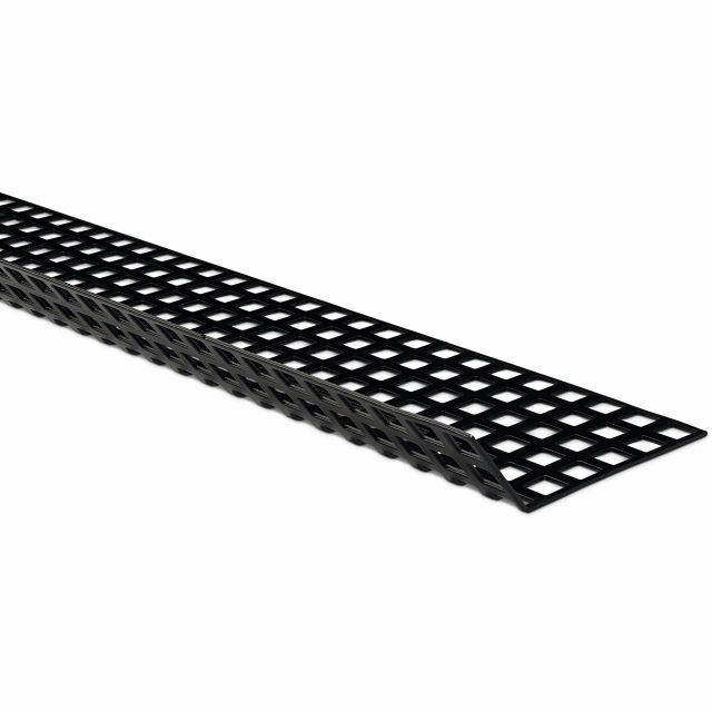 Chapa perforada 1500 x 120 mm 125° negro 