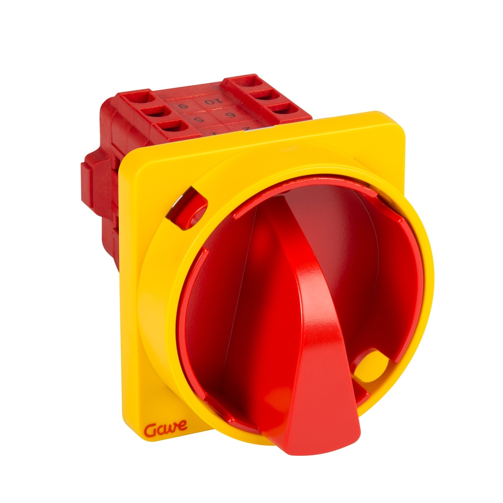 INTERRUPTOR 3P 25A.D0 BLOQUEO CANDADO ROJO/AMARILLO + AUXILIAR SIMULTANEO 12A