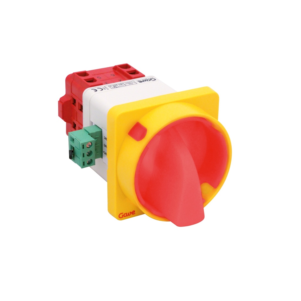 INTERRUPTOR  LUMI. ROJO/VERDE 24V DC 3P 25A  BLOQ.CAND.