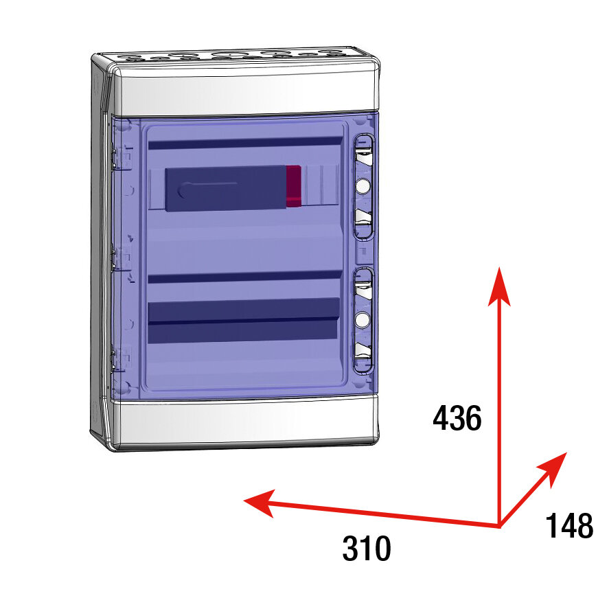 CAJA MODULAR CONEXIÓN PV - 6STR.FUS 15A + PROTECTOR SOBRETENSION UN 220V