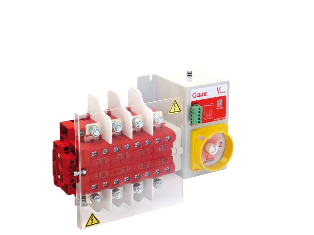 CONMUTADOR  MOTORIZADO ENTRADA SUPERIOR 1-0-2 4P 160A. 80-230VAC